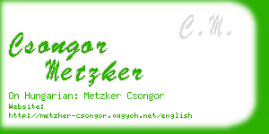 csongor metzker business card